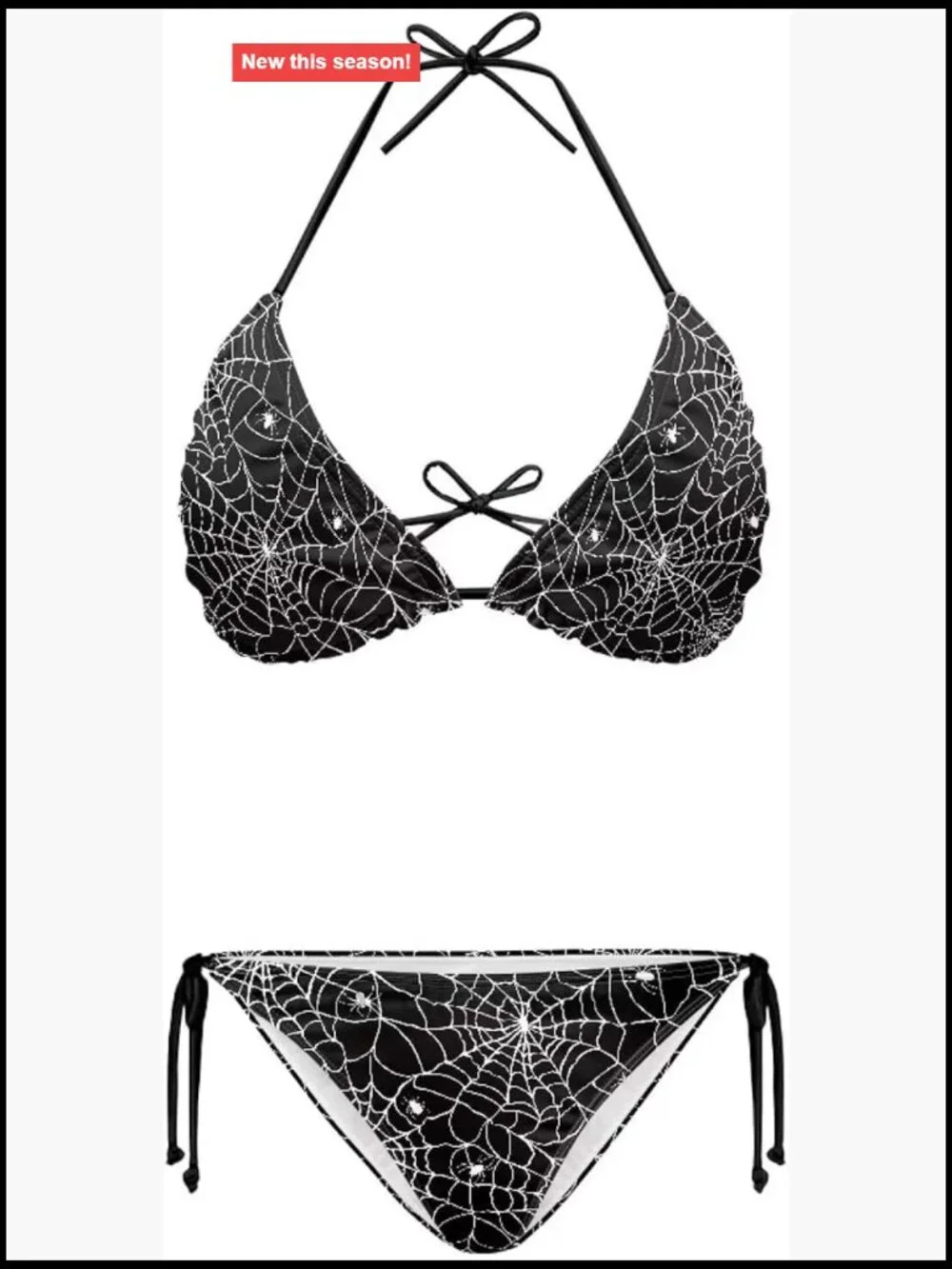 Sexy Halter Thong Bikini 2 Piece Set Tie Sides Summer Triangle Swimwear